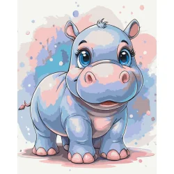 Картина за номерами "Мрійливий бегемотик" 11587-AC 40х50 см
