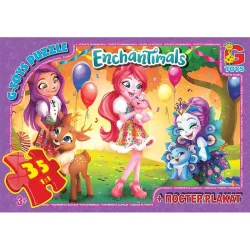 Дитячий пазл класичний "Enchantimals" EA212 постер 35 елементів