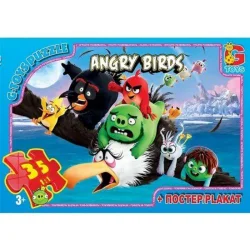 Дитячий пазл класичний "Angry Birds" B001031 постер 35 елементів