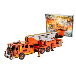 Дерев'яний 3D конструктор "Пожежна машина" Puz-00921, 318 деталей         