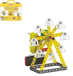 Металевий конструктор з електромотором у пластиковому кейсі"MECHANIX"Атракціони (205 елм./7 моделей)