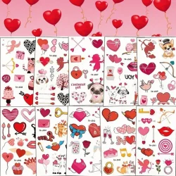Набір тимчасових тату "Любов № 1" Love-tattoo-mini-set-1-10, 12 х 7 см 10 шт