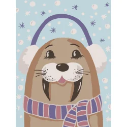 Картина за номерами "Щасливий моржик" 15585-AC 30x40 см                                                        