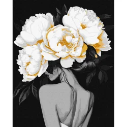 Картина за номерами "Таємниці розквіту" Ідейка KHO8510 40х50 см, з фарбами металік                   