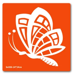 Трафарет для біо-тату Метелики bx006-24*24см, розмір 24 х 24см                                                              
