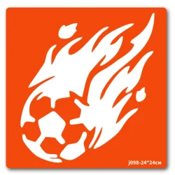 Трафарет для біо-тату Футбол-2 j098-24*24см, розмір 24 х 24см                                                                        