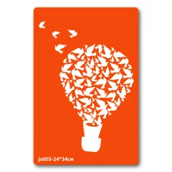 Трафарет для біо-тату Аеростат jx003-24*34см, розмір 24 х 34см                                                              