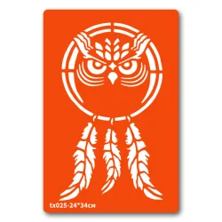 Трафарет для біо-тату Ловець снів tx025-24*34см, розмір 24 х 34см                                                           