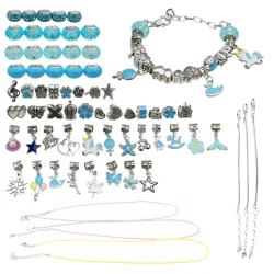Набір для створення шарм-браслетів "Пандора" B4350(Blue) з підвісками