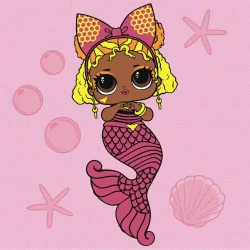 Картина за номерами "L.O.L. Surprise! Mermaids Queen Bee" KHO6265, 40х40 см