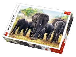 Пазли - (1000 елм.) - "Африканські слони"