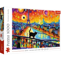 Пазли - (1000 елм.) "Кішка в Парижі" /Trefl