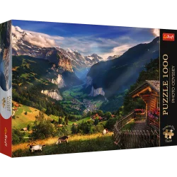 Пазли "Фото Одісея" - (1000 елм.) - "Долина Лаутербруннен / Швейцарія"