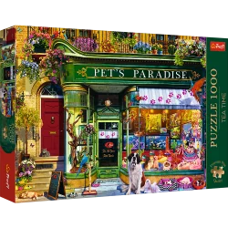 Пазли "Час чаювання" - (1000 елм.) - "Рай для тварин"/Trefl