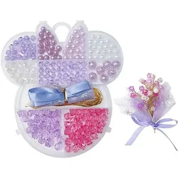 Набір бісеру для виготовлення креативних аксесуарів Bambi N098-3/4/5 Фіолетовий