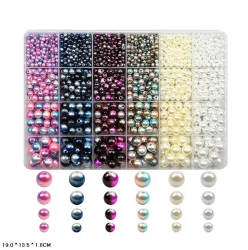 Набір для творчості "Бісер" 1199-84 намистини, гумка, пластикова коробка