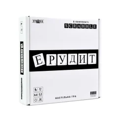 Настільна гра "Ерудит чорно-білий" 30640 ігрове поле, набір букв