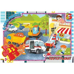 Дитячий пазл "Аварійні служби" GF07 постер 35 елементів