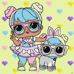 Картина за номерами "L.O.L. Surprise! TroopSurprise BonBon With HopHop" KHO6288, 40х40 см 