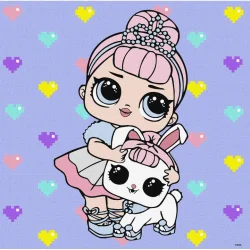 Картина за номерами "L.O.L. Surprise! TroopSurprise Crystal Queen With Crystal Bunny" KHO6289, 40х40 см 