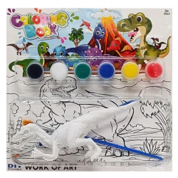 Набір для творчості розмальовка "Динозавр" MK 5490-2, 1 фігурка, фарби 6 кольорів