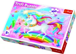 Пазли - (100 елм.) - "Яскравий Єдиноріг" 