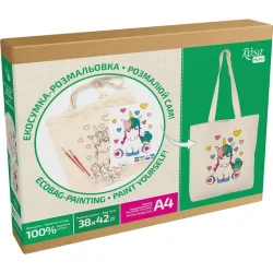 Набір для творчості екосумка-розмальовка "Юнікорн" N0003605, 38х42 см 