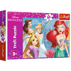 Пазли - (30 елм.) - "Чудовий день для принцес"/Trefl
