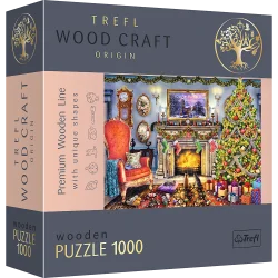 Пазли фігурні з дерева - (1000 елм.) - "Новорічний затишок"