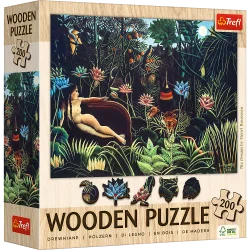 Пазли фігурні з дерева - (200 елм.) - "Мрія - Анрі Руссо" / Trefl