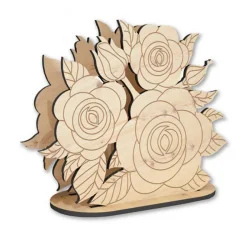 Дерев'яна серветниця для декору "Троянди" FDPO-298