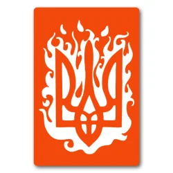 Трафарет для біо-тату Тризуб n044-24*34см, розмір 24х34 см