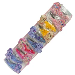 Дитячий затискач для волосся "Міні єдинороги" 0109-126, 10 штук