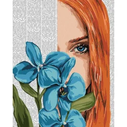 Картина за номерами "Барвиста поезія: Блакитна орхідея" ©art_selena_ua KHO8583, 40x50 см
