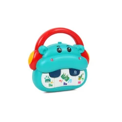 Дитяче піаніно "Бегемот" FT0056C 12 см, навчальне, музика, звук 