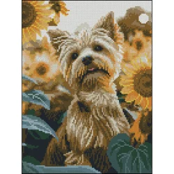 Алмазна мозаїка "Цуцик" ZAV3040-30 без підрамника 30х40 см 