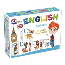 Дитячий розвиваючий набір кубиків "Англійська абетка" 1325TXK 12 кубиків
