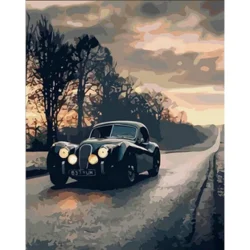 Алмазна мозаїка "Ретро дорога" HEG86033, 30х40 см