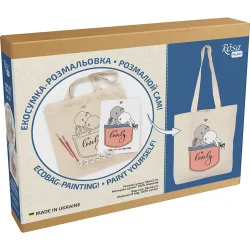 Набір для розфарбовування еко-сумки "Милі зайченята" N0003623
