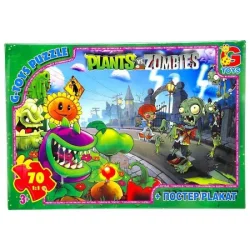 Дитячий пазл "Рослини проти Зомбі" PVZ03 постер, 70 елементів