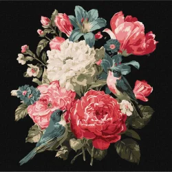 Картина за номерами "Букет життя" ©art_selena_ua KHO5181, 30х30 см