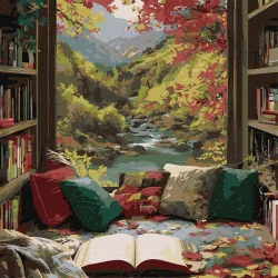 Картина за номерами "Гірська мрія" ©art_selena_ua KHO6414, 40х40 см