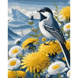 Картина за номерами "Пташки у кульбабках" ©arttem_illustration 13158-AC 40х50 см