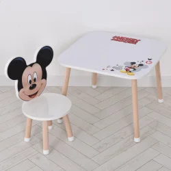 Дерев'яний дитячий столик M 502-8-3 зі стільчиком