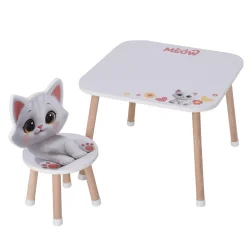 Дерев'яний дитячий столик M 502-2 зі стільчиком