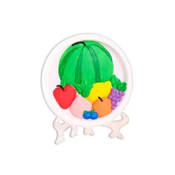 Набір для гіпсової розмальовки "Фрукти" YG0230-9 з підставкою, 11 см