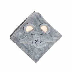 Дитячий рушник з капюшоном MGZ-0640(Gray) розмір 80х80 см