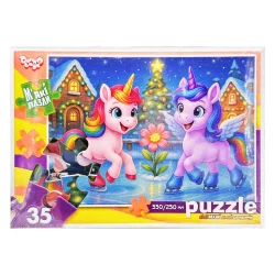 Дитячі м'які пазли "Поні на ковзанці" S35-11-09, 35 елементів