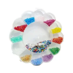 Набір бісеру для створення прикрас 037-204 у пластиковому боксі