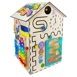 Розвиваюча іграшка Бізікуб "Будинок" TG200333 натуральний, 55х30 см